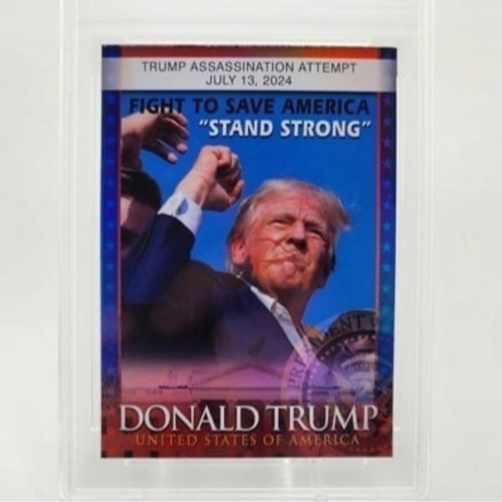 HOLO! LIMITED EDITION DONALD TRUMP Card Assassination Collector's Card